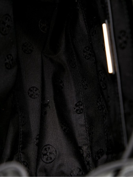 NWT Tory Burch Willa Backpack Leather in Black with Gold Hardware